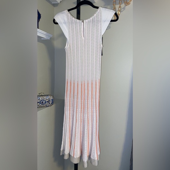 Tricot Chic Dress - White/Orange - Picture 11 of 11